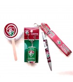 Kit Torcedor Fluminense toalinha pirulito+caneta+chaveiro+cordao